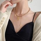 Tag Double-layered Necklace