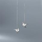 Bird Drop Earring 1 Pair - Silver - One Size