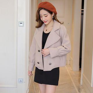Double-buttoned Lapel Woolen Jacket