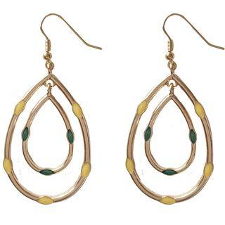 Layered Droplet Hoop Dangle Earring