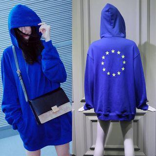 Hooded Printed Loose-fit Pullover