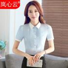 Pintuck Short-sleeve Dress Shirt / + Skirt