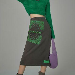 [no One Else] Paisley H-line Long Skirt