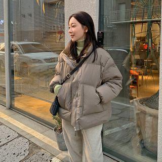 Zip-up Dock-down Padded Jacket
