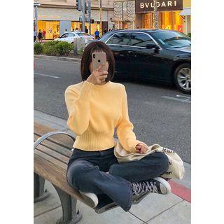 Pastel Color Crop Sweater