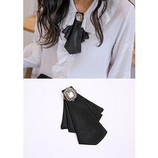 Rhinestone Jabot Brooch