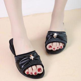 Knot Detail Slide Sandals