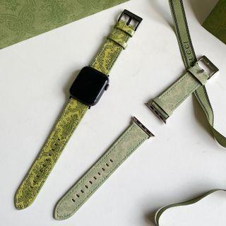Print Faux Leather Apple Watch Strap