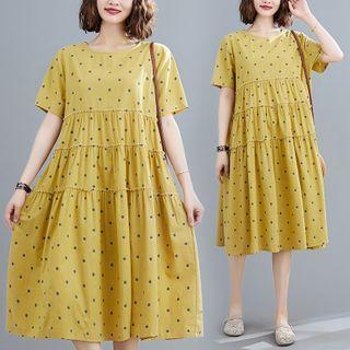Dotted Round-neck Dress