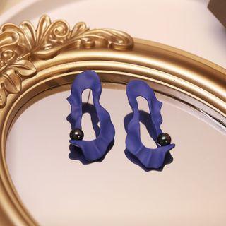 Asymmetrical Hollow Drop Earring 1 Pair - Drop Earring - Blue - One Size