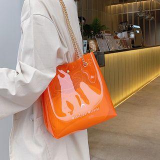 Set: Transparent  Bucket Bag + Pouch