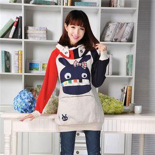 Applique Color Block Hoodie