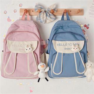 Letter Embroidered Rabbit Backpack