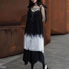 Sleeveless Gradient A-line Midi Dress