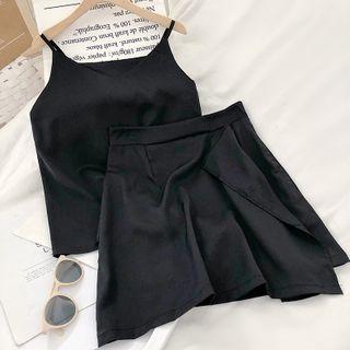 Set: V-neck Camisole + A-line Skirt