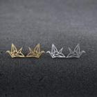 Metallic Origami Crane Earrings