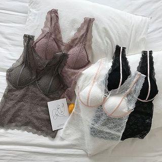Lace V-neck Tube Top