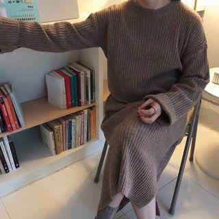 Split Hem Midi Sweater Dress