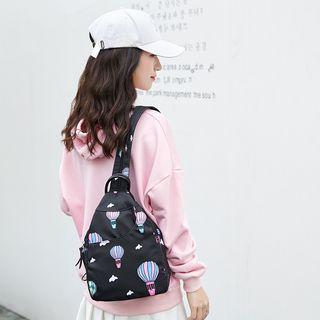 Lightweight Balloon Patterned Mini Backpack Black - One Size