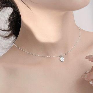 Rose Pendant Sterling Silver Choker