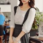 3/4-sleeve Beaded Blouse