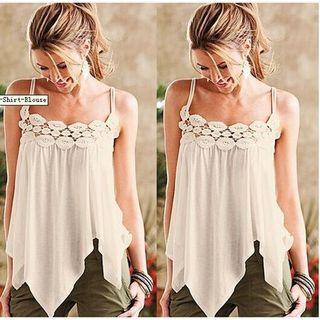 Crochet Trim Camisole Top