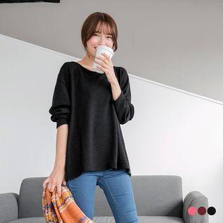 Long Sleeve Round Neck Knit Top