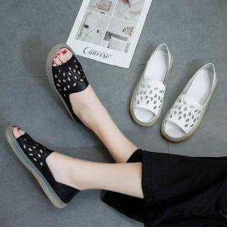 Plain Perforated Sandals