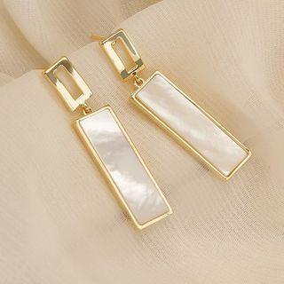 Bar Shell Dangle Earring 1 Pair - Gold - One Size