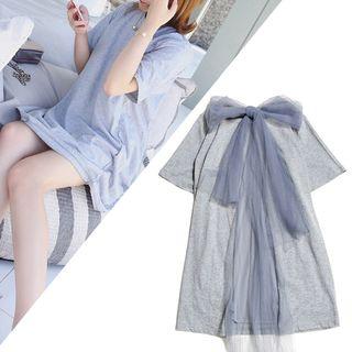 Short-sleeve Mesh T-shirt Dress