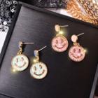 Sequined Smiley Drop Earring