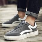 Genuine Leather Platform Lace-up Sneakers