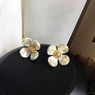 Small Flower Stud Earring 1 Pair - S925 Earrings - One Size