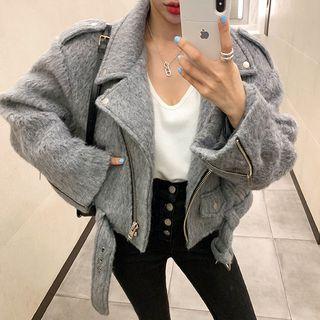 Collared Fleece Woolen Jacket