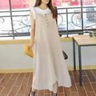 Spaghetti Strap Henley Dress / Jumpsuit
