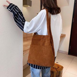 Corduroy Plain Tote Bag