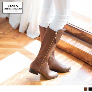 Fringed Zipper Tall Boots