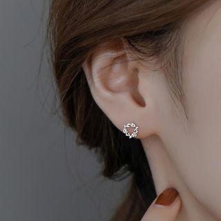 Wreath Stud Earring 1 Pair - Earring - Silver - One Size