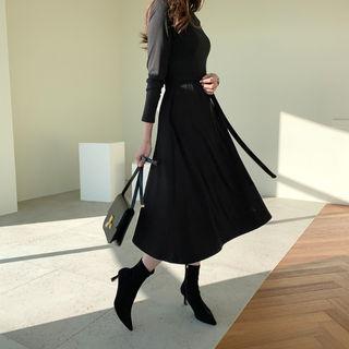 Turtleneck Long Dress & Sash
