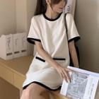 Round-neck Plain Oversize Dress