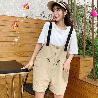 Set: Plain Short-sleeve T-shirt + Jumper Shorts
