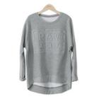 Embossed Lettering Sweatshirt