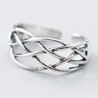 925 Sterling Silver Layered Open Ring S925 Silver - Ring - Silver - One Size