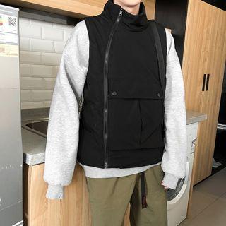 Mock-turtleneck Padded Vest