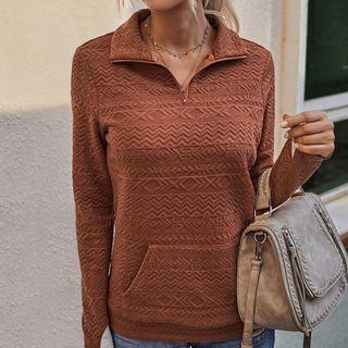 Half-zip Patterned Pullover