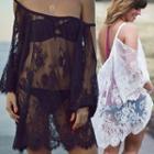 Cutout Lace Beach Cover-up
