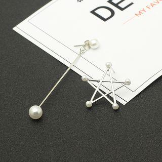 Pearl Star Non-matching Earring
