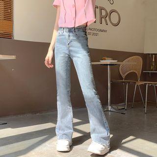 High Waist Boot-cut Jeans / (various Design)