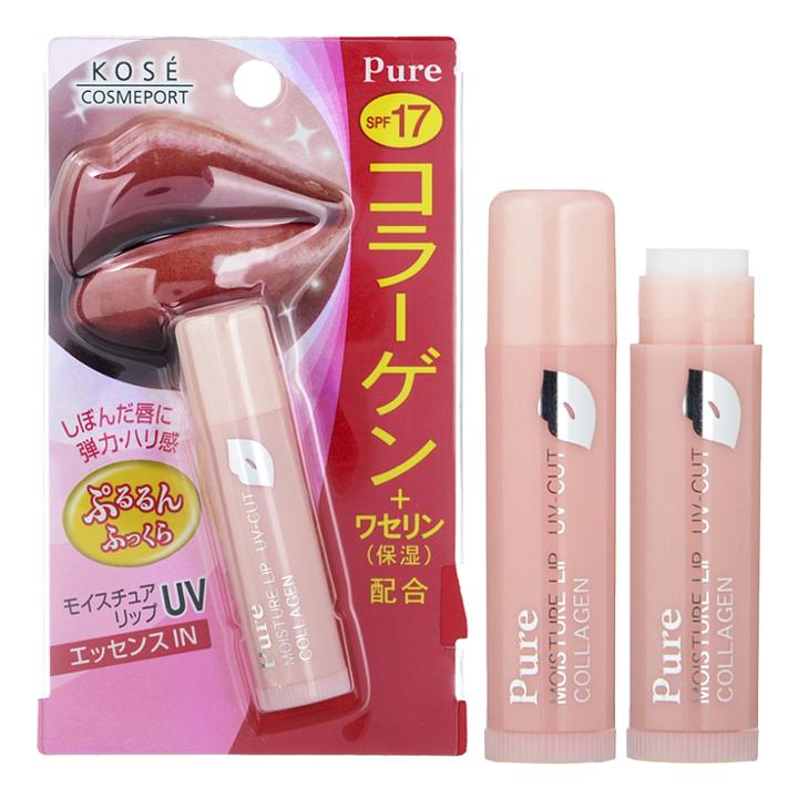 Kose - Pure Moisture Lip Uv-cut (collagen) Spf 17 3.3g