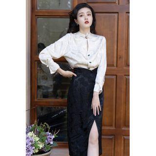 Floral Blouse / Midi Skirt / Set